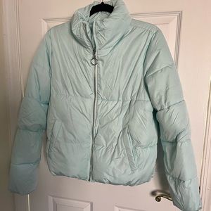 Light Blue puffer coat